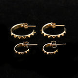 STUDDED HOOP HUGGIES