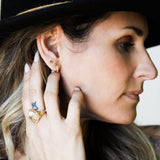 STUDDED HOOP HUGGIES