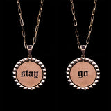 STAY | GO COIN FLIP PENDANT