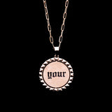 YOUR | MESSAGE COIN FLIP PENDANT