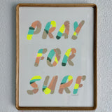 Pray For Surf "Retro Brush" Monoprint - Original